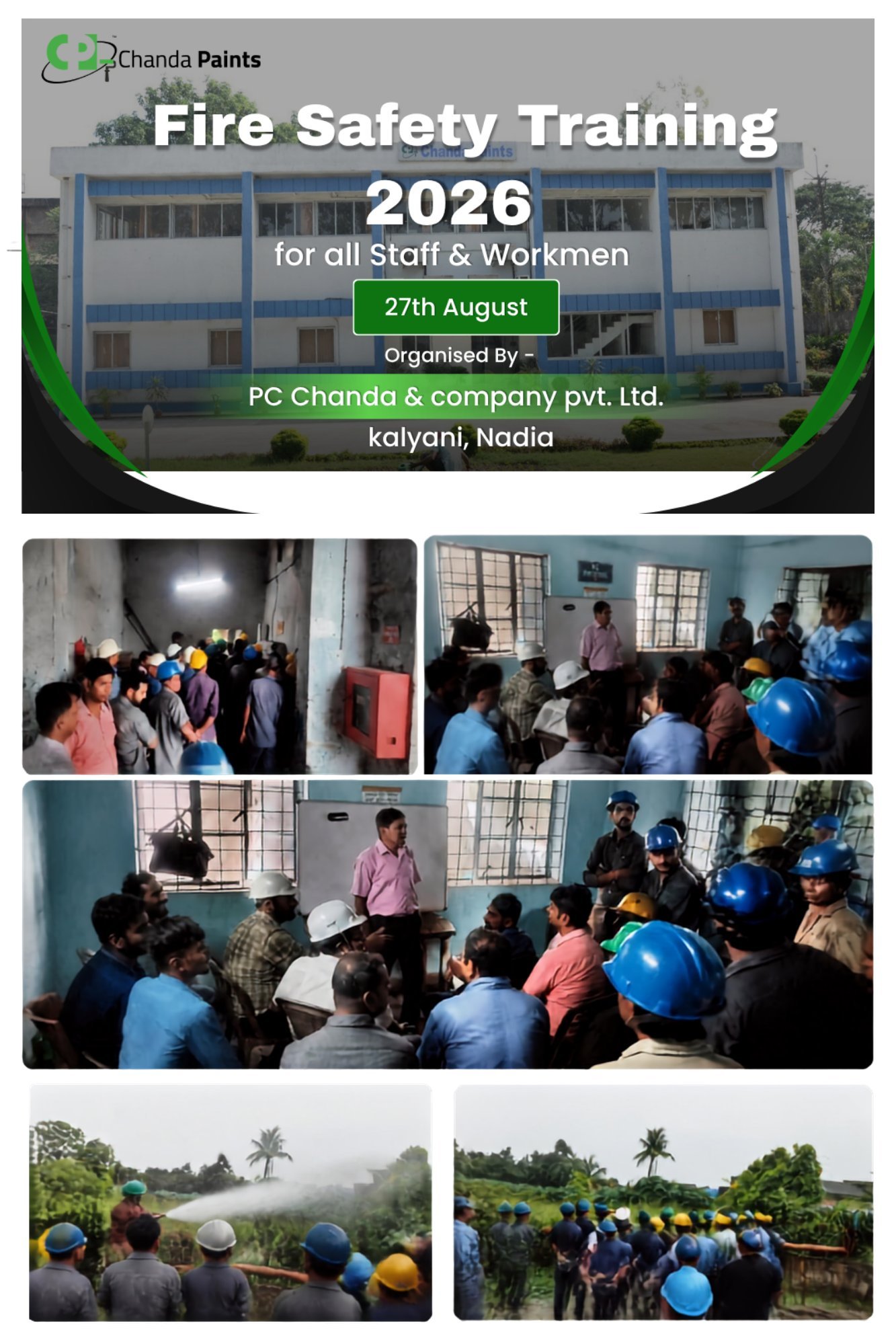 Chanda Paints Conducted Fire Safety Training for Staff and Workmen at Kalyani Factory